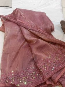 Embroidered Silk Saree