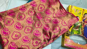 Beautiful Teal Brocade Dress Material