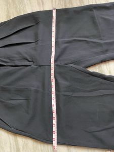 Charcoal Grey Wide-Leg Pleated Trousers