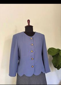 Women's Blue vintage Buttoned blazer/jacket