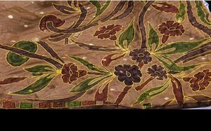 Brown Floral Print Saree – New Condition