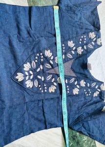 Stylish Blue Kurta Set with Embroidery