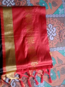 Black And Red Saree