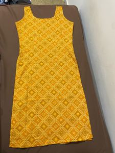 Sunny Yellow Ethnic Kurta with White Pants