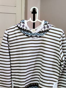 💥BUY1GET1💥 women's imported striped sweatshirt with a Fair Isle hooded sweatshirt