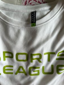 White Sports League T-Shirt Jogger Set