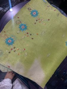 Embroidered Silk Saree