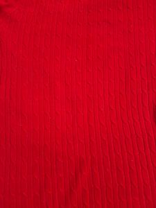 Red Knit Self Design Sweater in 38 bust size