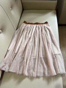 Elegant Beige Tulle Skirt
