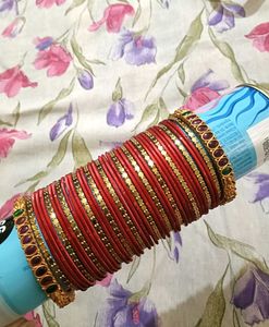 Traditional Red Bangles Set