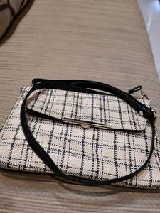 Chic Woven Plaid Clutch Bag