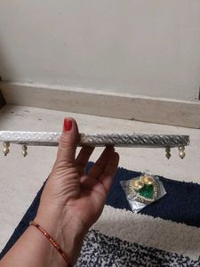 Decorative Pooja Diya थाली with चौकी
