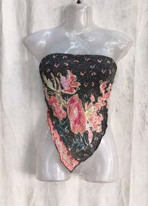 Boho Floral Print Bandeau Top
