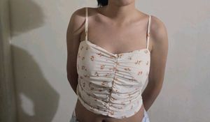 Floral Smocked Crop Top