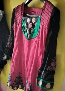 Crushed Zaria work ethnic kurta