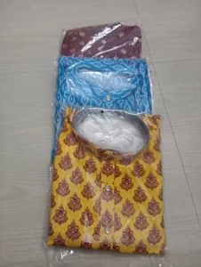 Men's printed cotton blend material Kurtas