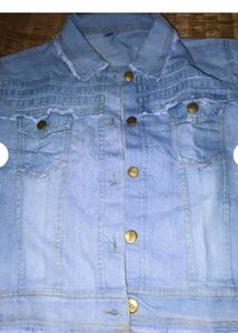 pack of 2 denim women jacket Stylish Frayed Deni