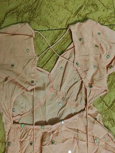 Bohemian Ombre Mirror Work Kurti