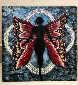 Hand-painted Butterfly Fairy Artwork 🔮🧚
