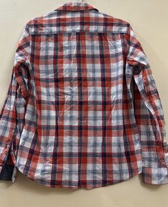 Men's Red Plaid Long Sleeve Shirt