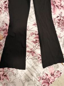 black bodycon flared bottom jumpsuit