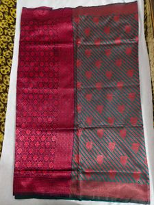 Elegant Teal and Maroon Saree