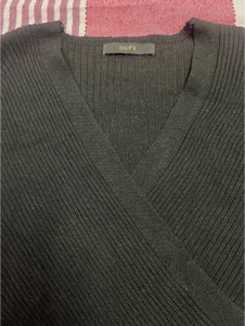Chic Black Asymmetrical Knit Top