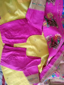 Vibrant Yellow Silk Saree