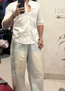 y2k fashion aesthetic Light Wash Wide Leg Jeans