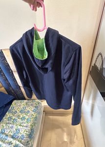 Green Color Hoodie With Cap