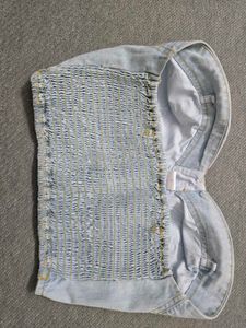 Denim Bustier Top