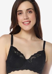 Elegant Black Lace Bra by enamor