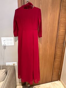 Elegant Red Embellished Gown