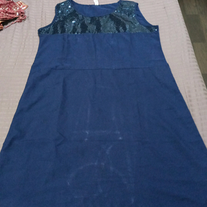 navy blue knee length dress