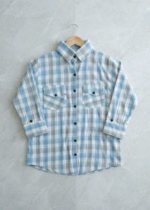 Classic Blue & White Plaid Shirt