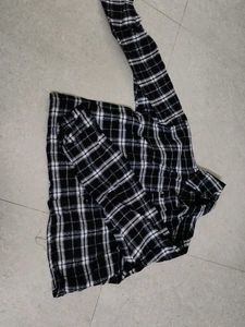 Classic Black &amp; White Plaid Shirt