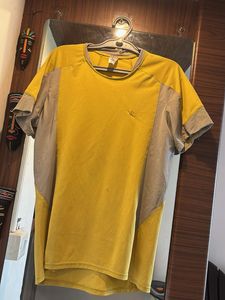 Yellow & Gray Activewear Tee