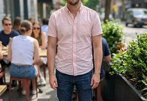 Men's Striped Short Sleeve Shirt