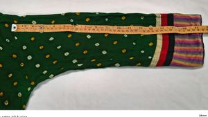 Embellished Green Bandhani Kurte dupatta