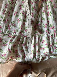 Floral Print Dress with Belt