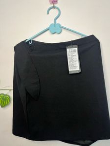 Chic Black Wrap Skirt