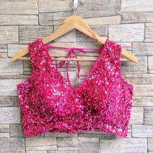 Sparkling Pink Sequinned Blouse