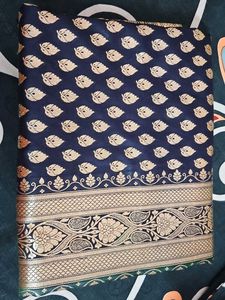 Elegant Blue Banarasi Silk Saree