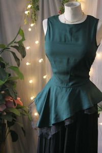 Elegant Green Peplum Top