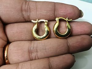Mini Chunky Gold Hoop Earrings