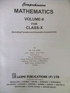Vk Soni Class 10 Maths, Volume -2