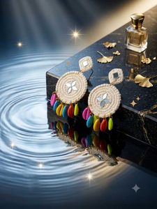 Boho Mirror Work Earrings(Navratri special)