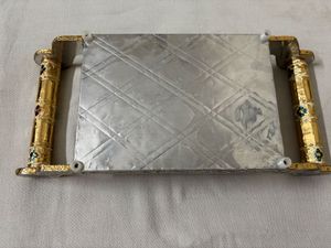 German Silver Plated Rectangular Tray With Handles