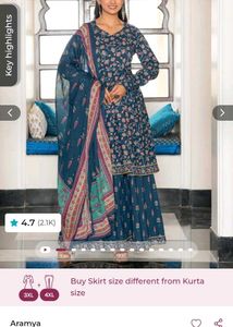Stylish Teal Floral Print Sharara Set