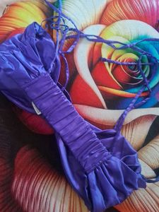 Zara Purple Bikini Top with Tie Straps